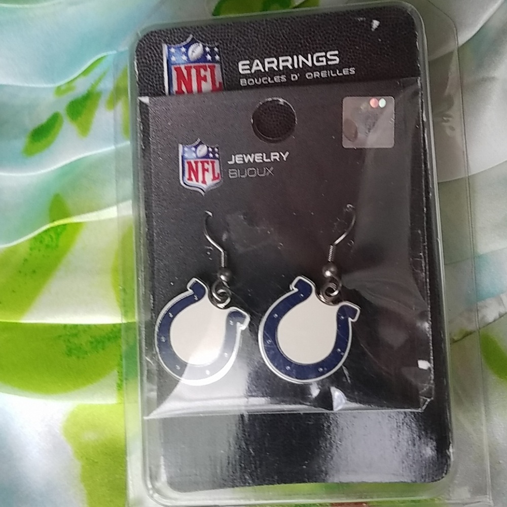 NFL Colts wire earrings
